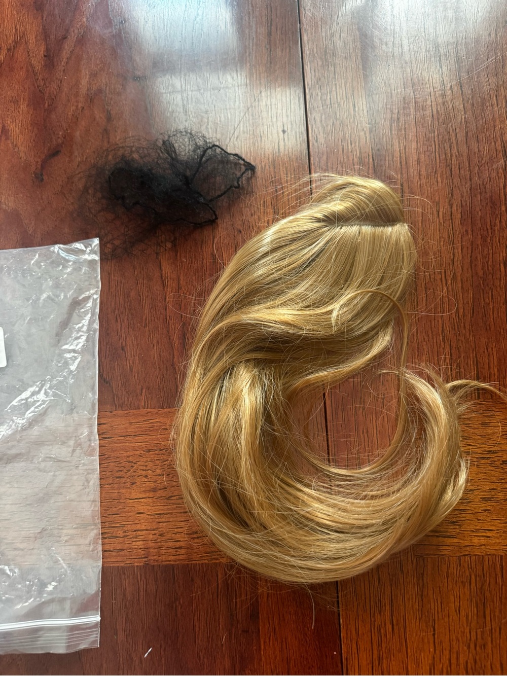 16” Pale Gold Blonde Synthetic Clip-In Hair Topper